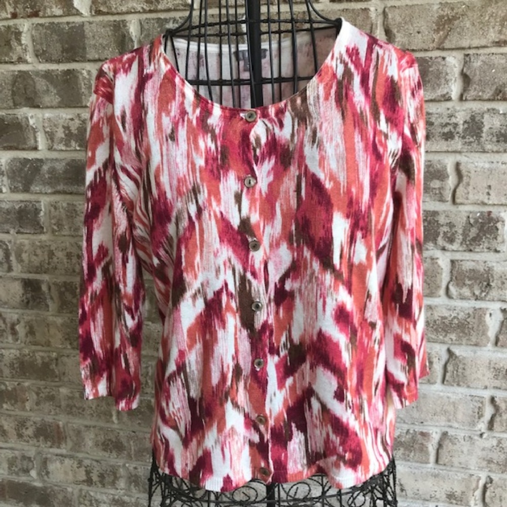 J Jill  Front Button Cardigan Sweater Vintage
